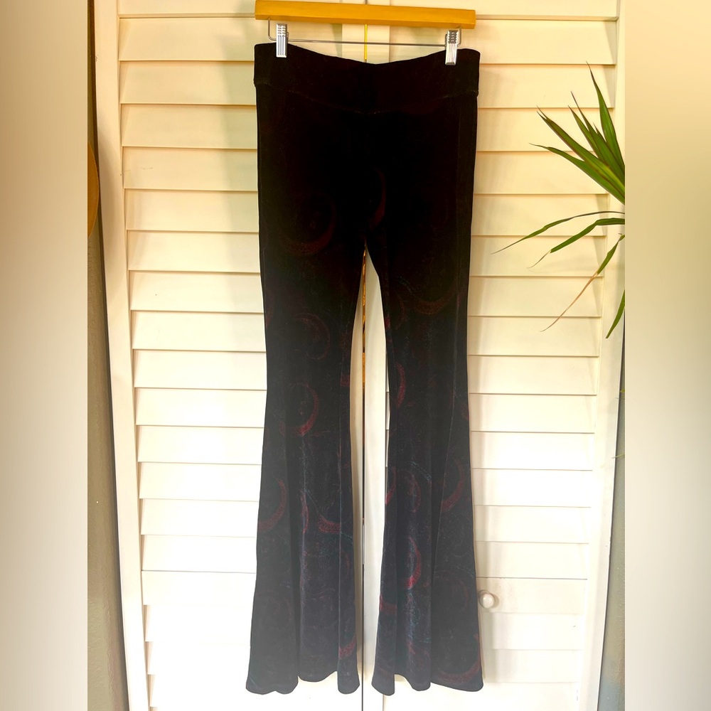 Lovely Velour Bell Bottoms - Free People. XS. Rich Paisley print.